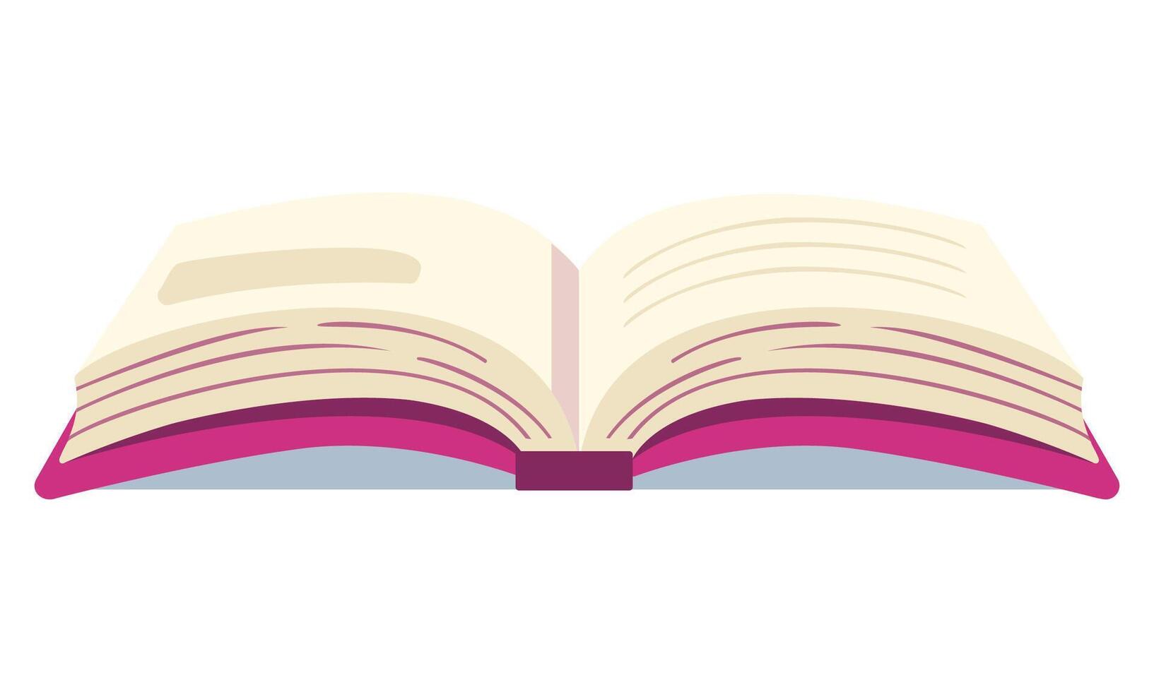 Open book illustration on a white background vector