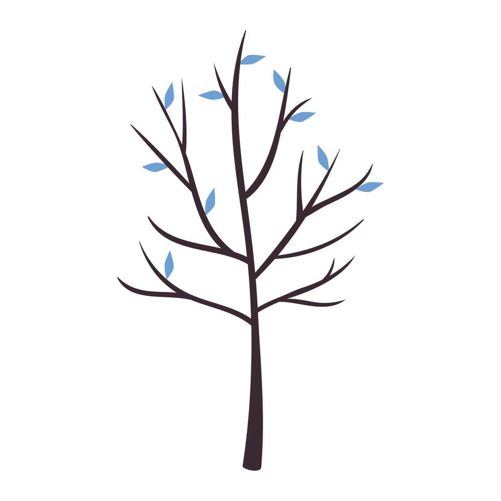 tree in cartoon style on a white background vector