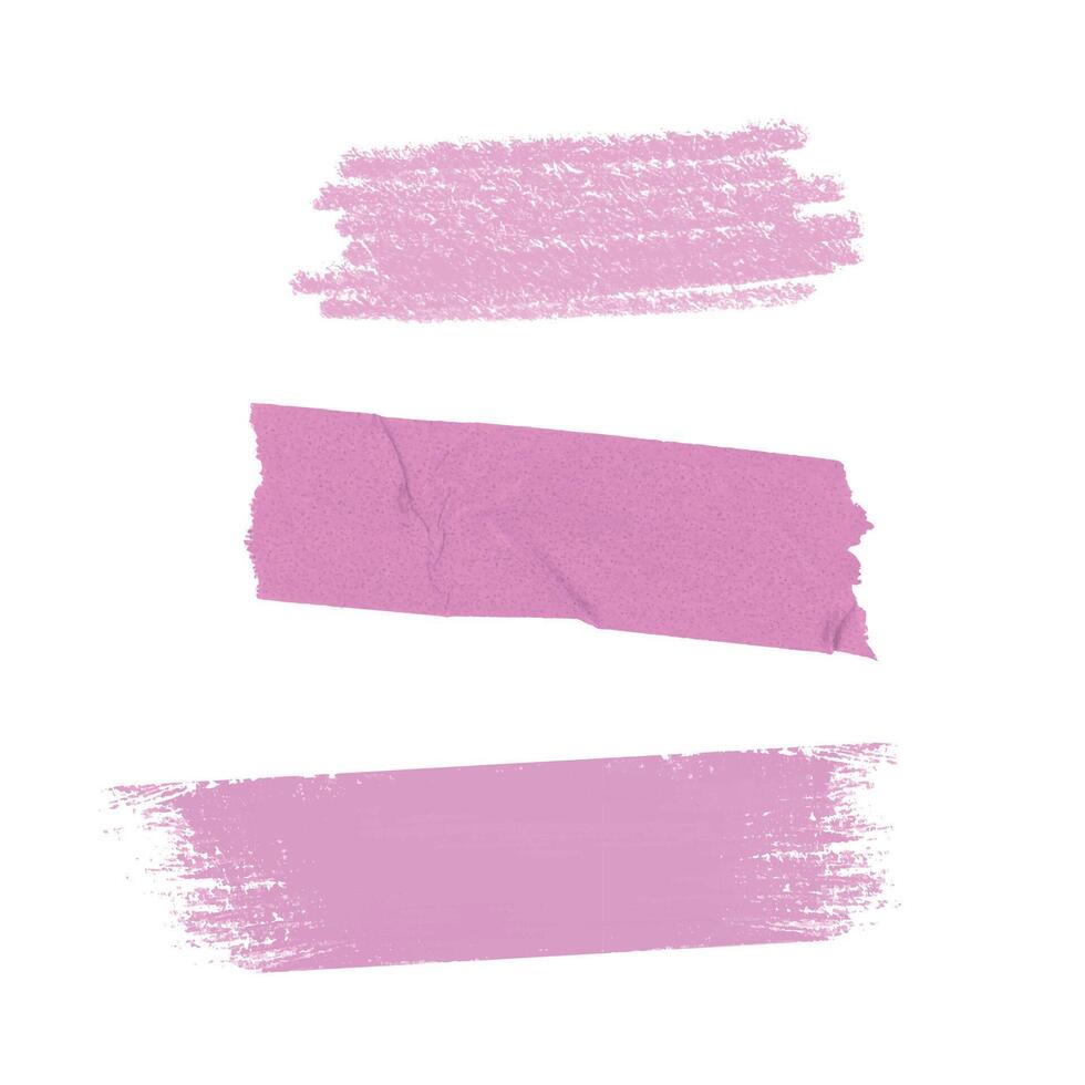 pastel acrylic brush stroke on white background vector