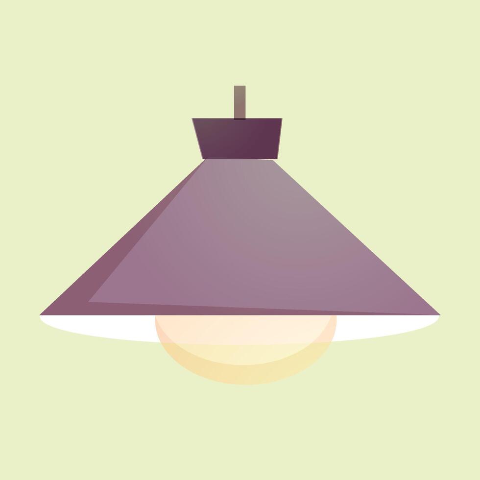 inside lamp flat icon modern light on green background vector