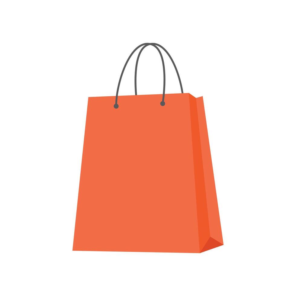 shopping paper bags icon isolated on white vector