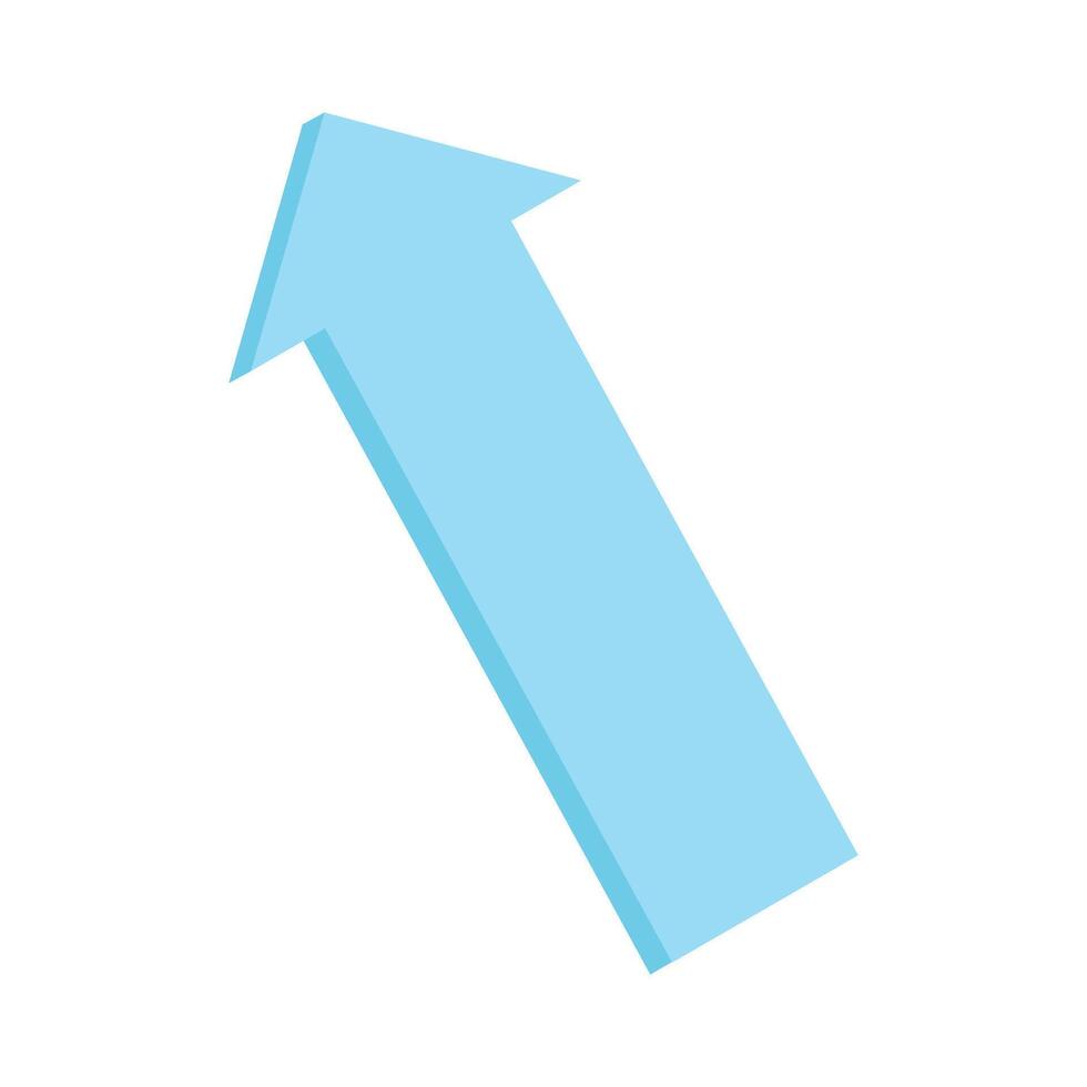 3d graph arrow up illustration on a white background vector