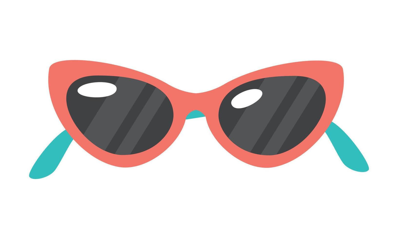 colorful and modern sunglasses on a white backkground vector