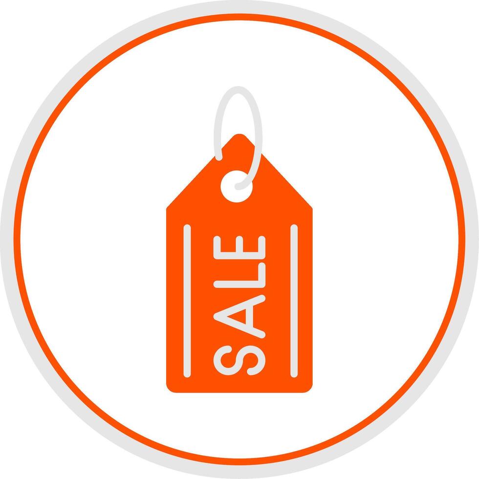 Sale Tag Flat Circle Icon vector