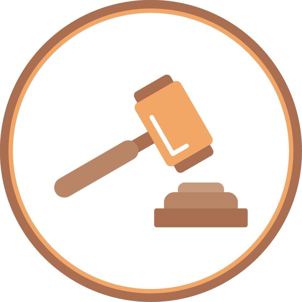 Auction Flat Circle Icon vector