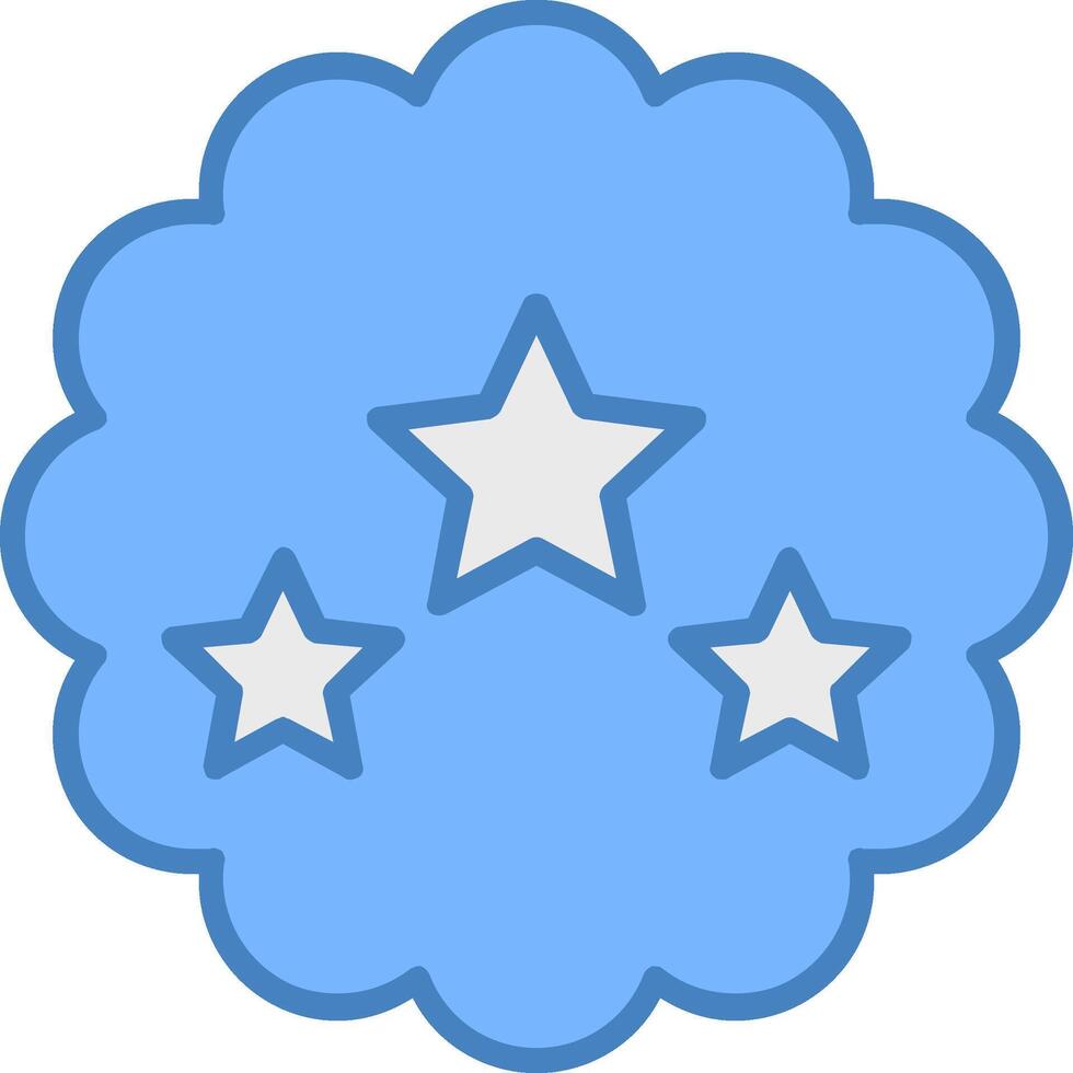 Best Choice Line Filled Blue Icon vector