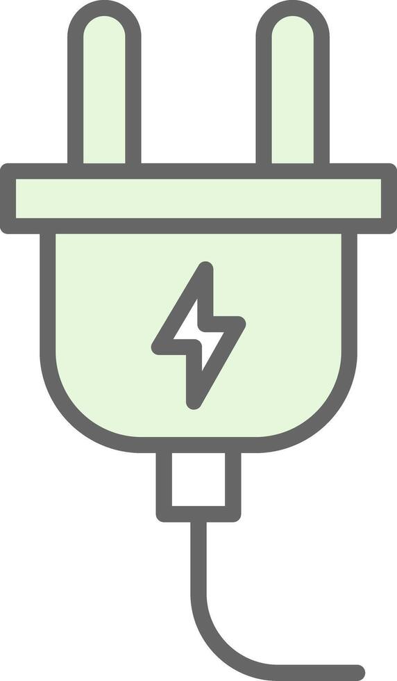 Power Cable Fillay Icon Design vector