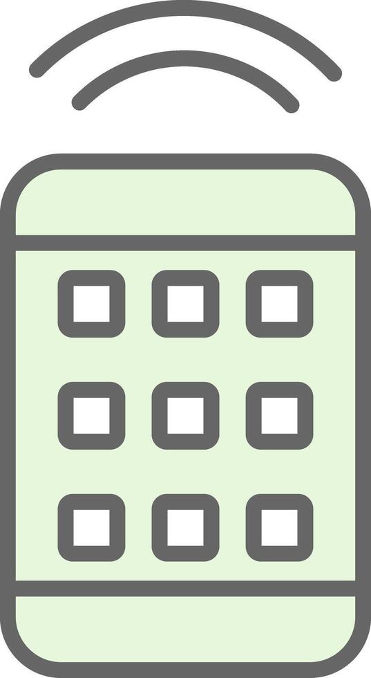 Remote Control Fillay Icon Design vector