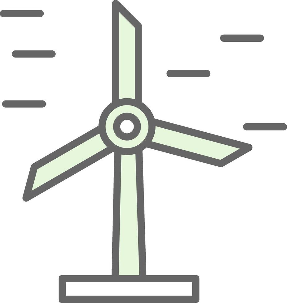 Wind Energy Fillay Icon Design vector