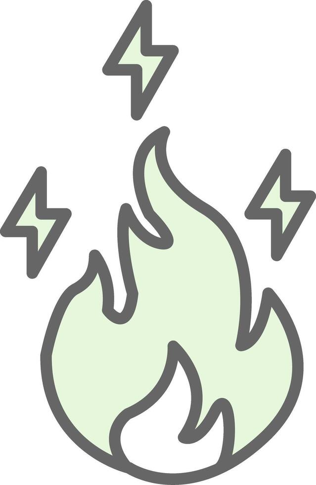 Electric Fire Fillay Icon Design vector