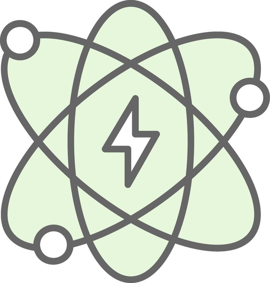 Atomic Energy Fillay Icon Design vector