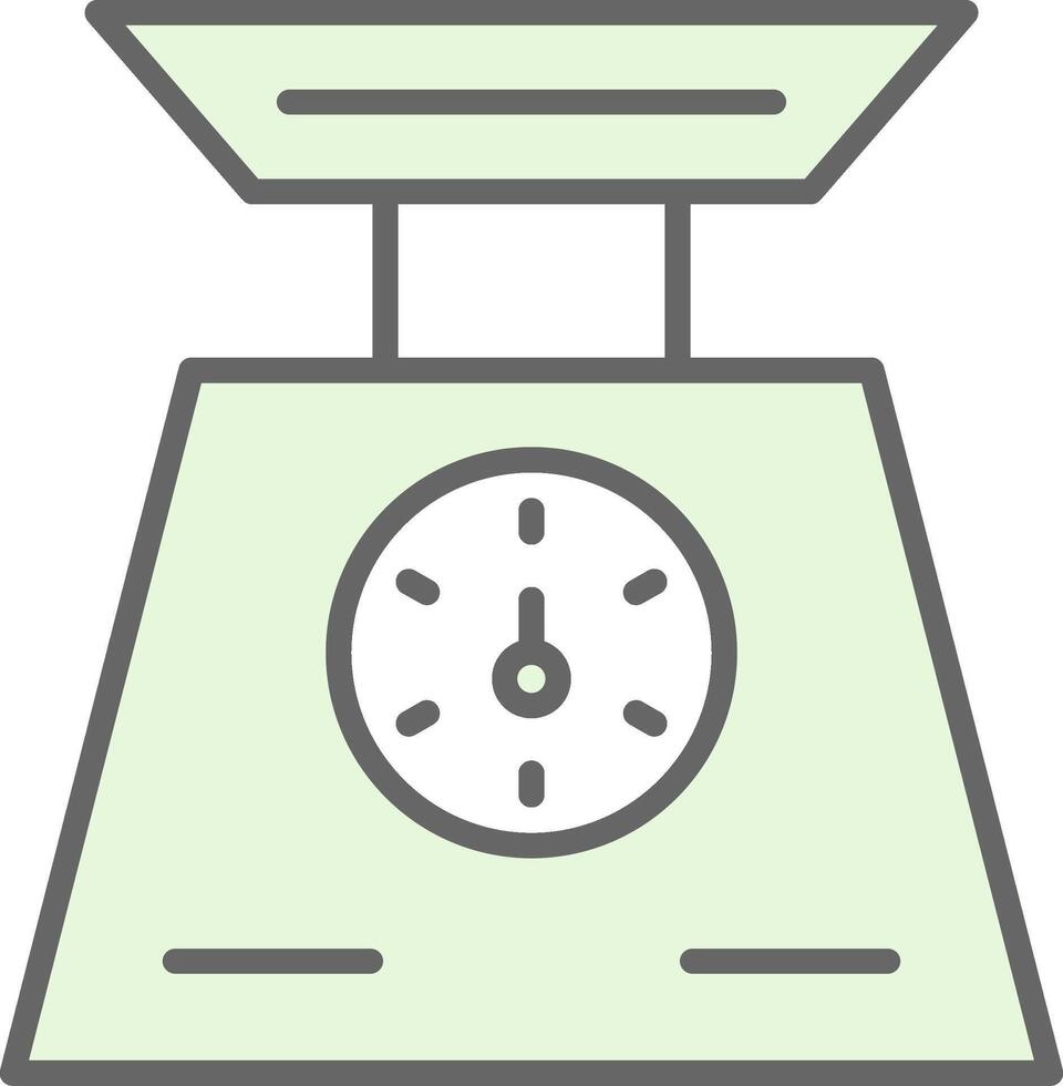 Weigh Scale Fillay Icon Design vector