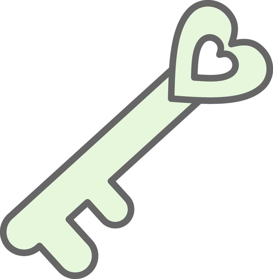 Old Key Fillay Icon Design vector