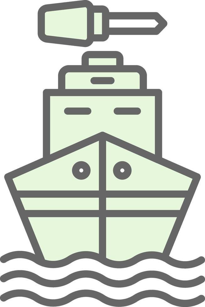Boat Fillay Icon Design vector