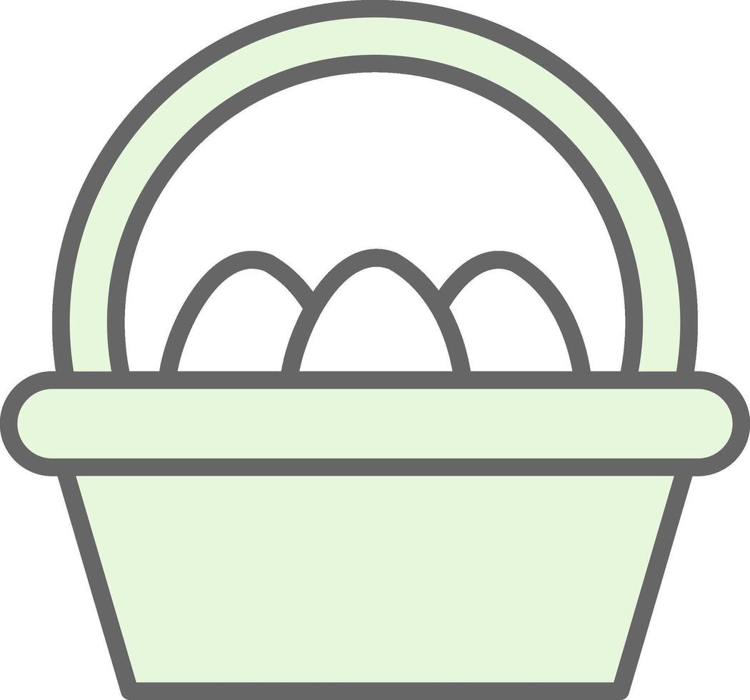 Eggs Basket Fillay Icon Design vector