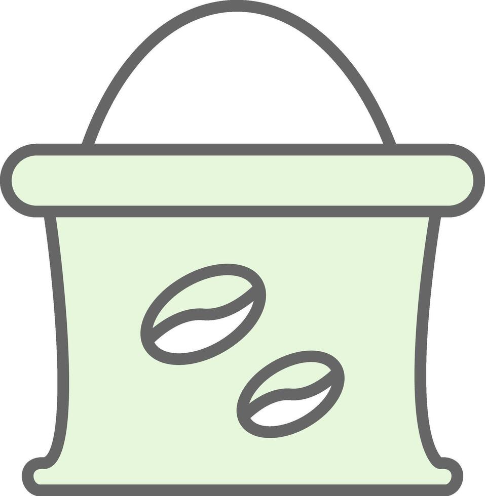Coffee Bag Fillay Icon Design vector