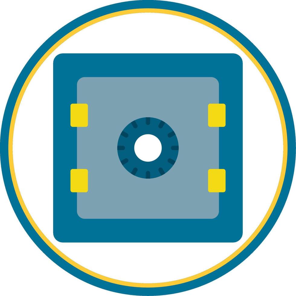 Safe Flat Circle Icon vector