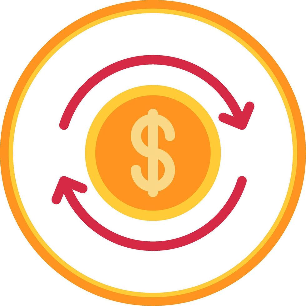 Business Continuity Flat Circle Icon vector
