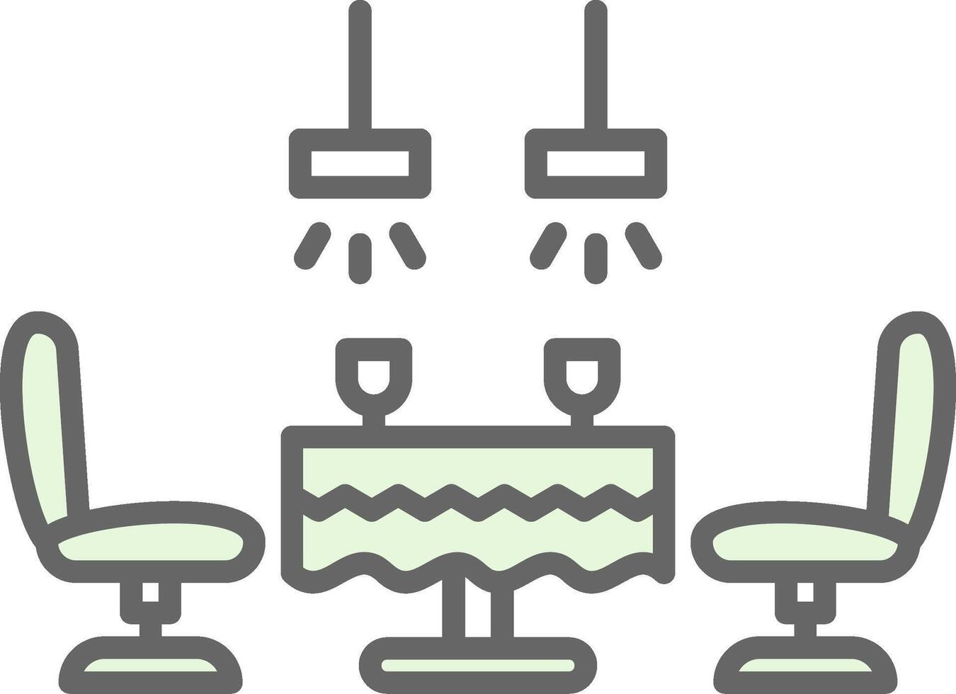 Dining Table Fillay Icon Design vector