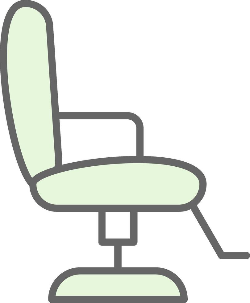 Barber Chair Fillay Icon Design vector