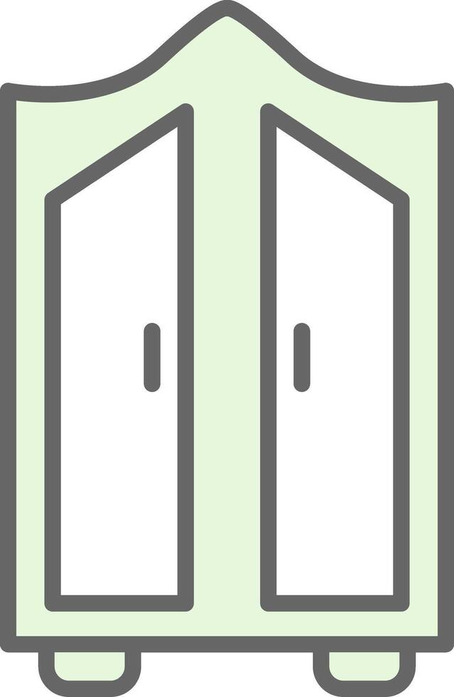 Wardrobe Fillay Icon Design vector