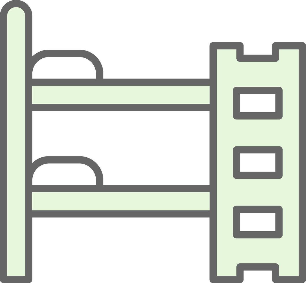 Bunk Bed Fillay Icon Design vector