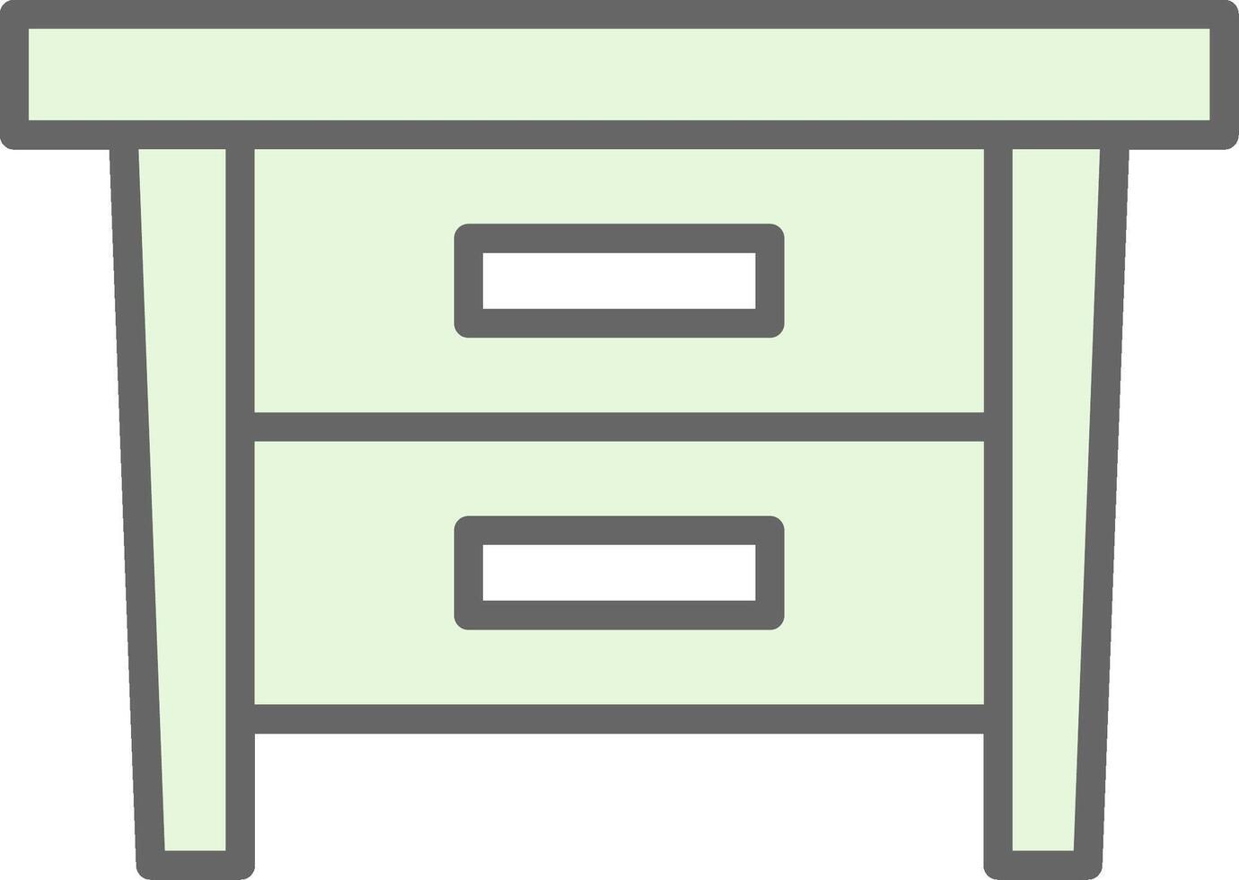Side Table Fillay Icon Design vector