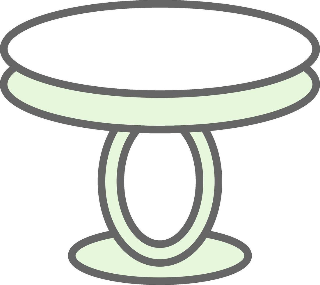 Dining Table Fillay Icon Design vector