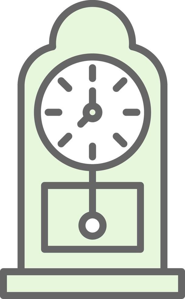 Grandfather Clock Fillay Icon Design vector