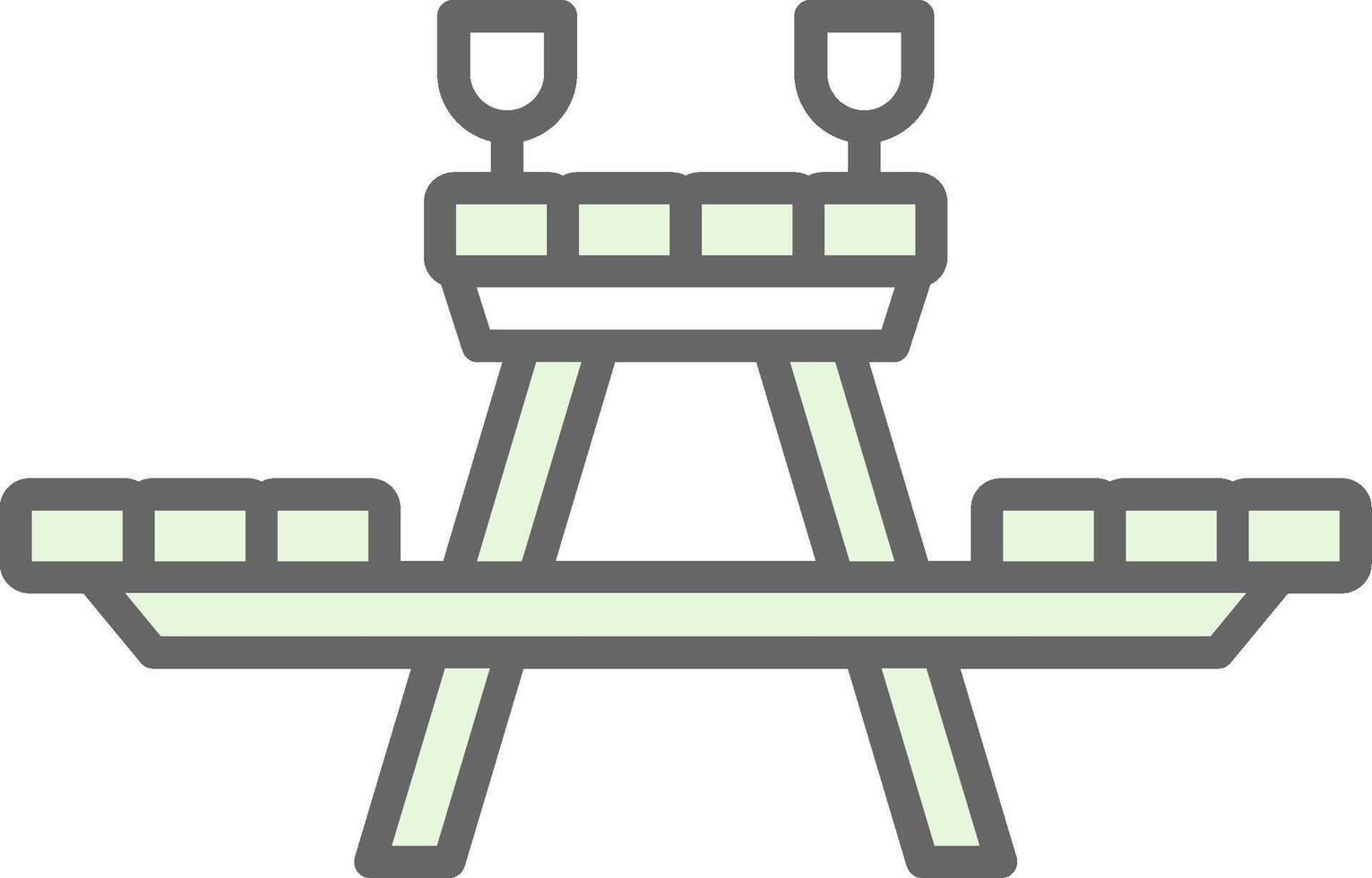 Picnic Table Fillay Icon Design vector