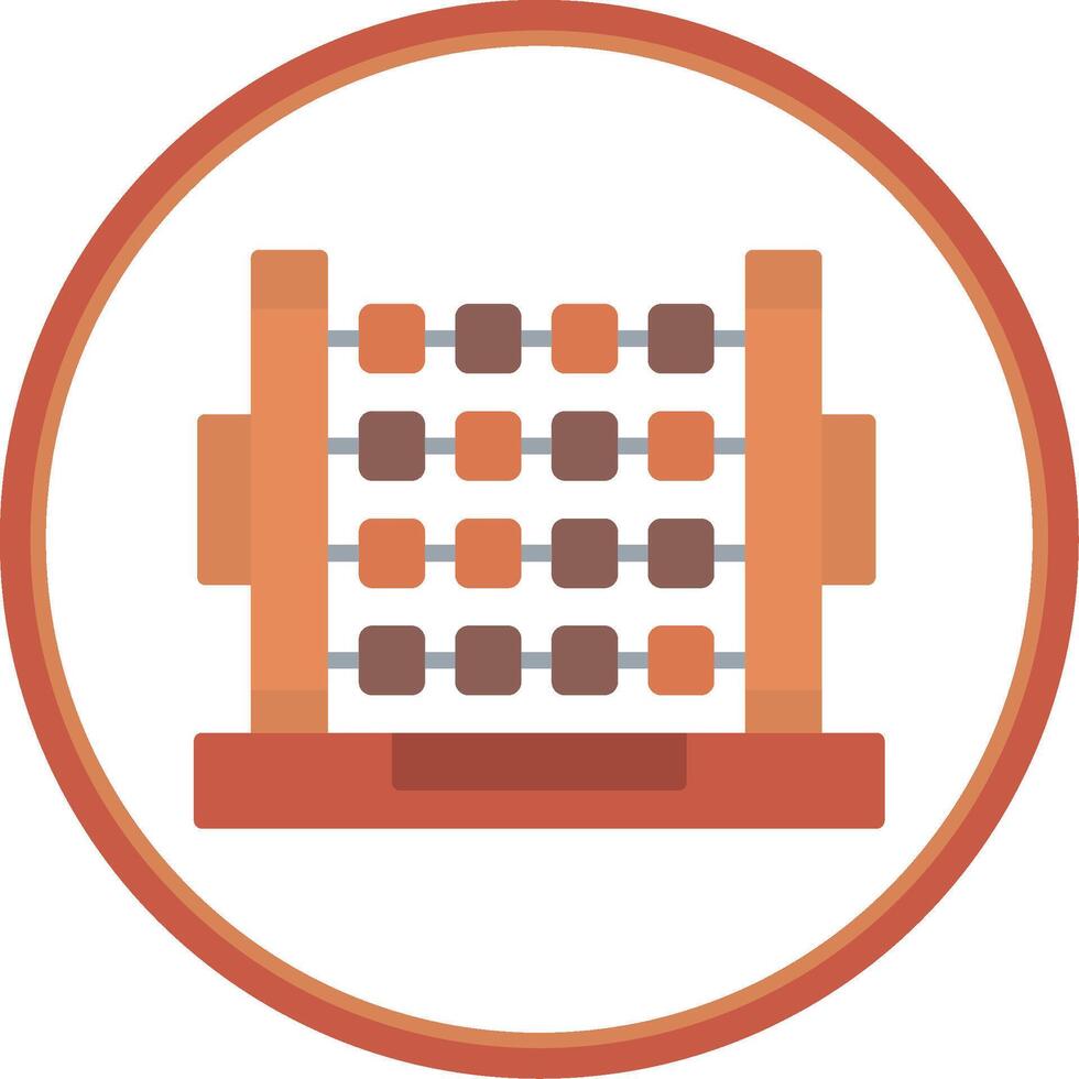Abacus Flat Circle Icon vector
