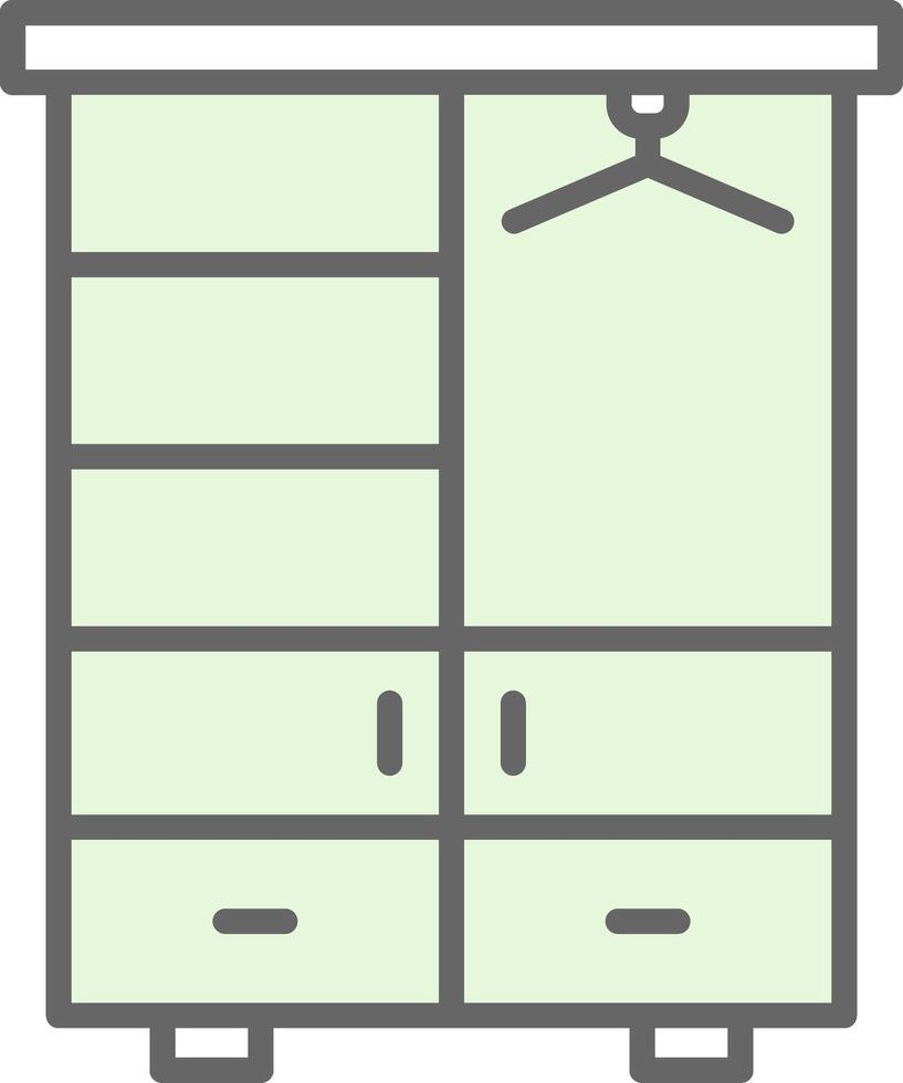 Wardrobe Fillay Icon Design vector