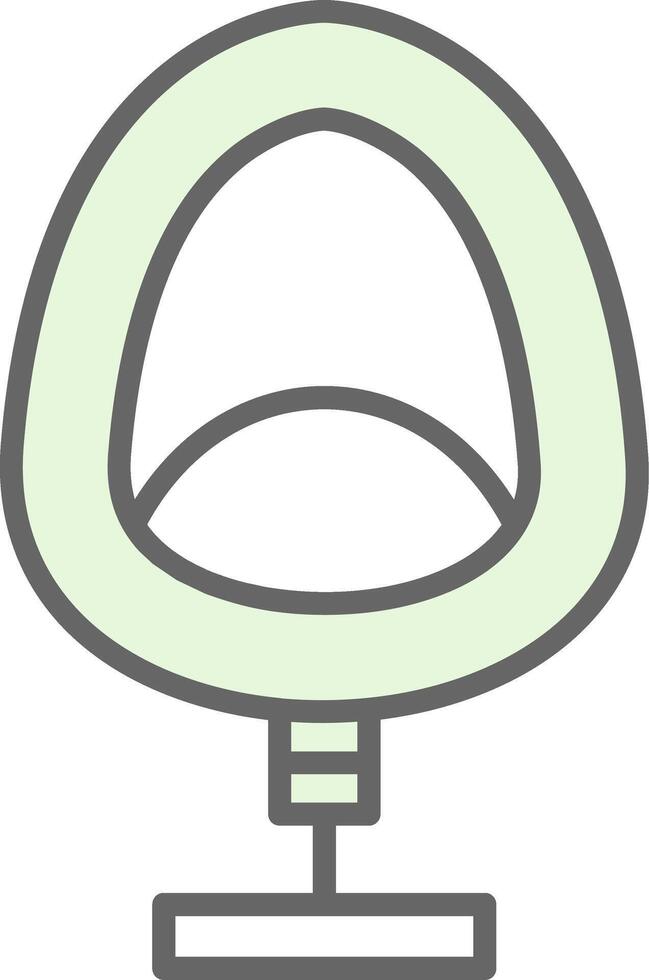Egg Chair Fillay Icon Design vector