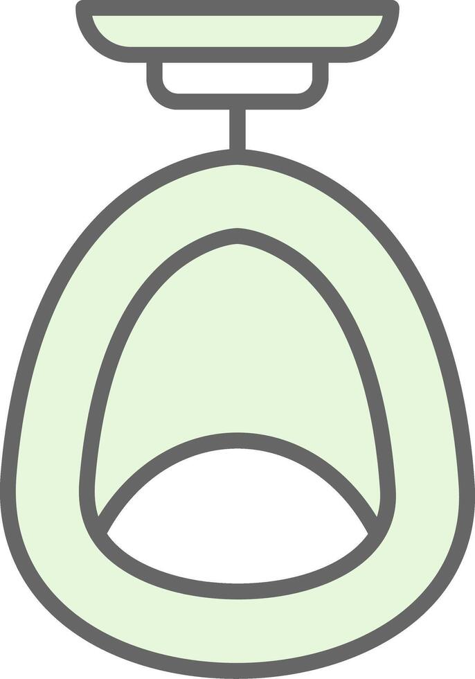 Egg Chair Fillay Icon Design vector