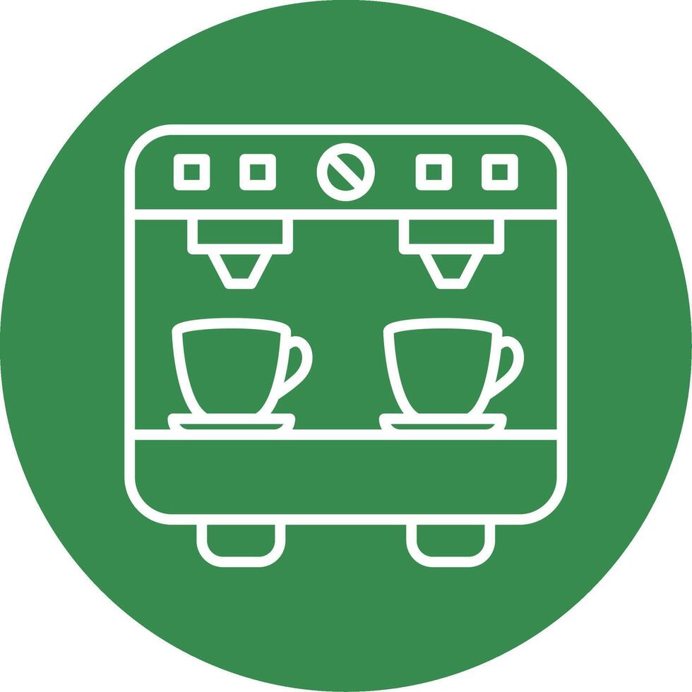 Coffee Machine Multi Color Circle Icon vector