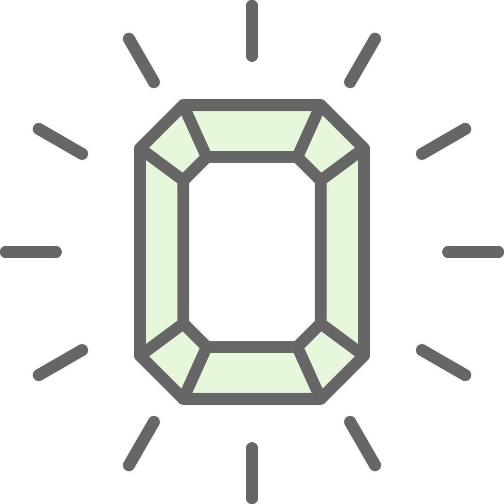 Gem Fillay Icon Design vector