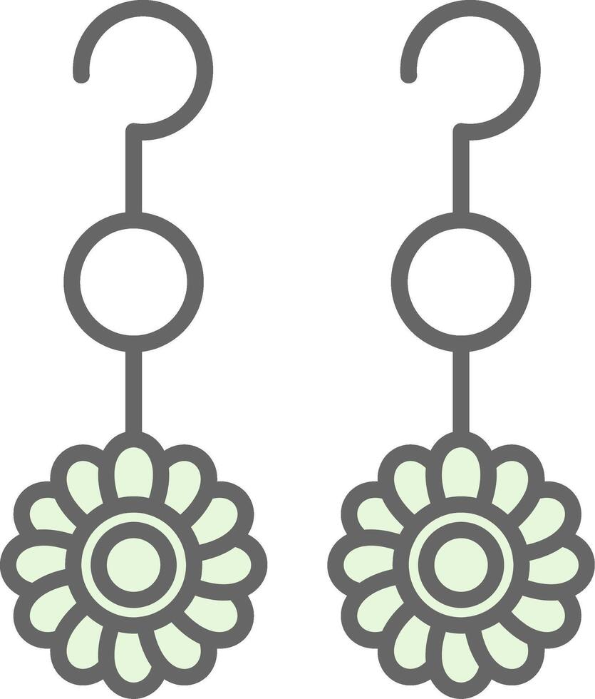 Earrings Fillay Icon Design vector