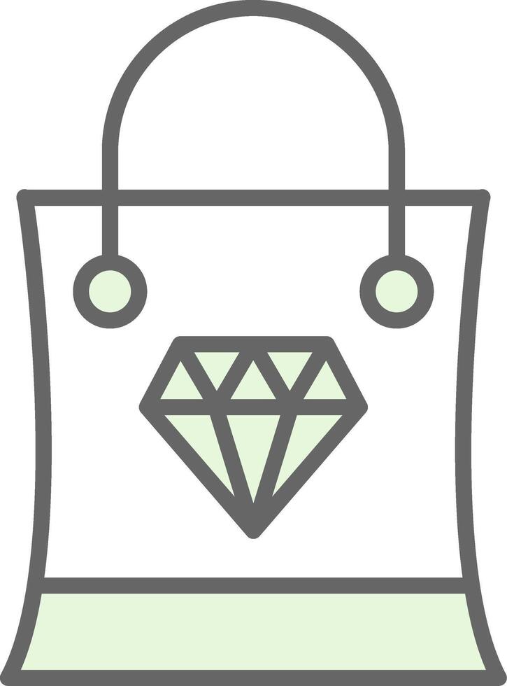 Shopping Bag Fillay Icon Design vector