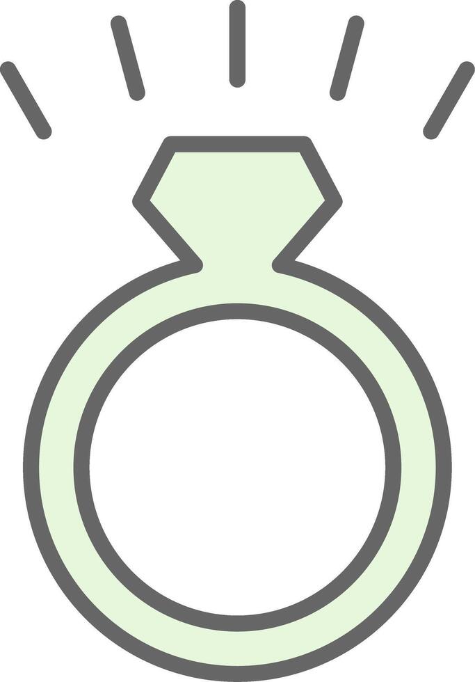 Diamond Ring Fillay Icon Design vector