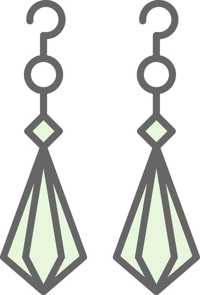 Earrings Fillay Icon Design vector
