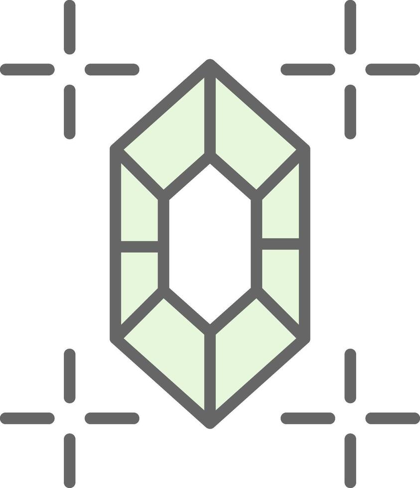 Gem Fillay Icon Design vector
