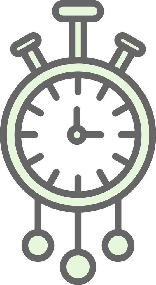 Clock Fillay Icon Design vector
