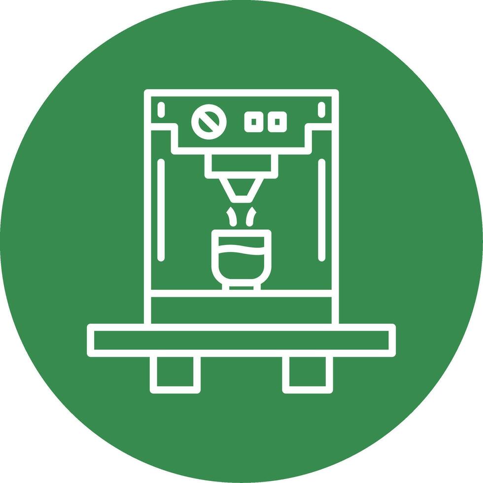 Coffee Machine Multi Color Circle Icon vector