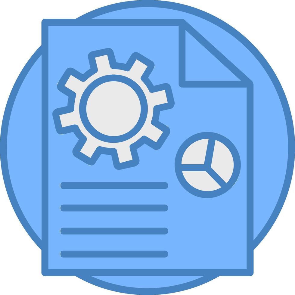 Content Production Line Filled Blue Icon vector