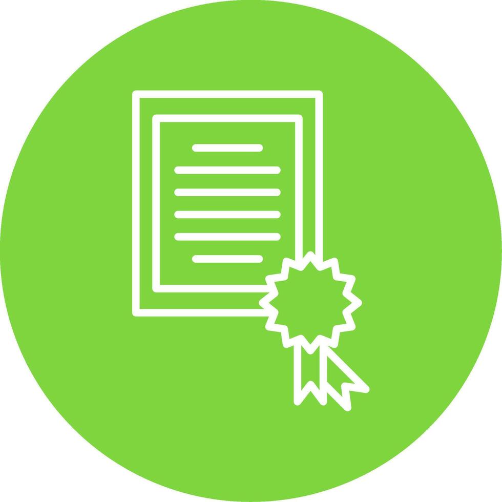 Certificate Multi Color Circle Icon vector