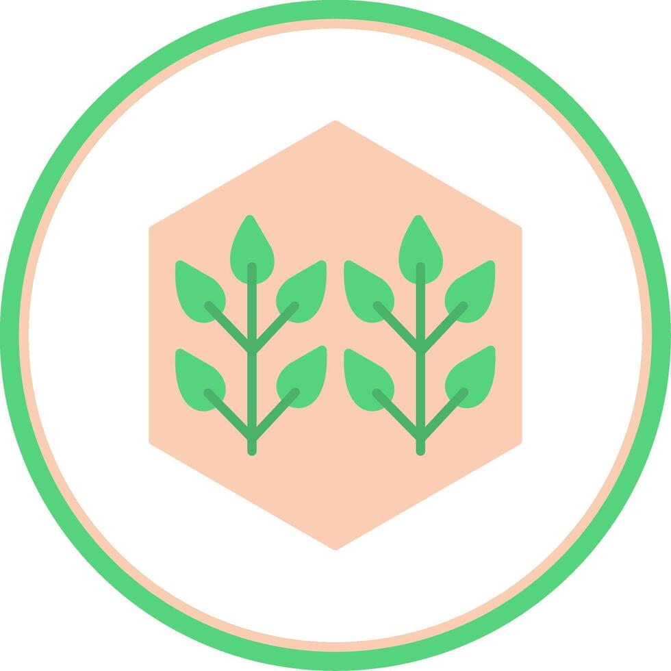 Smart Farming Flat Circle Icon vector