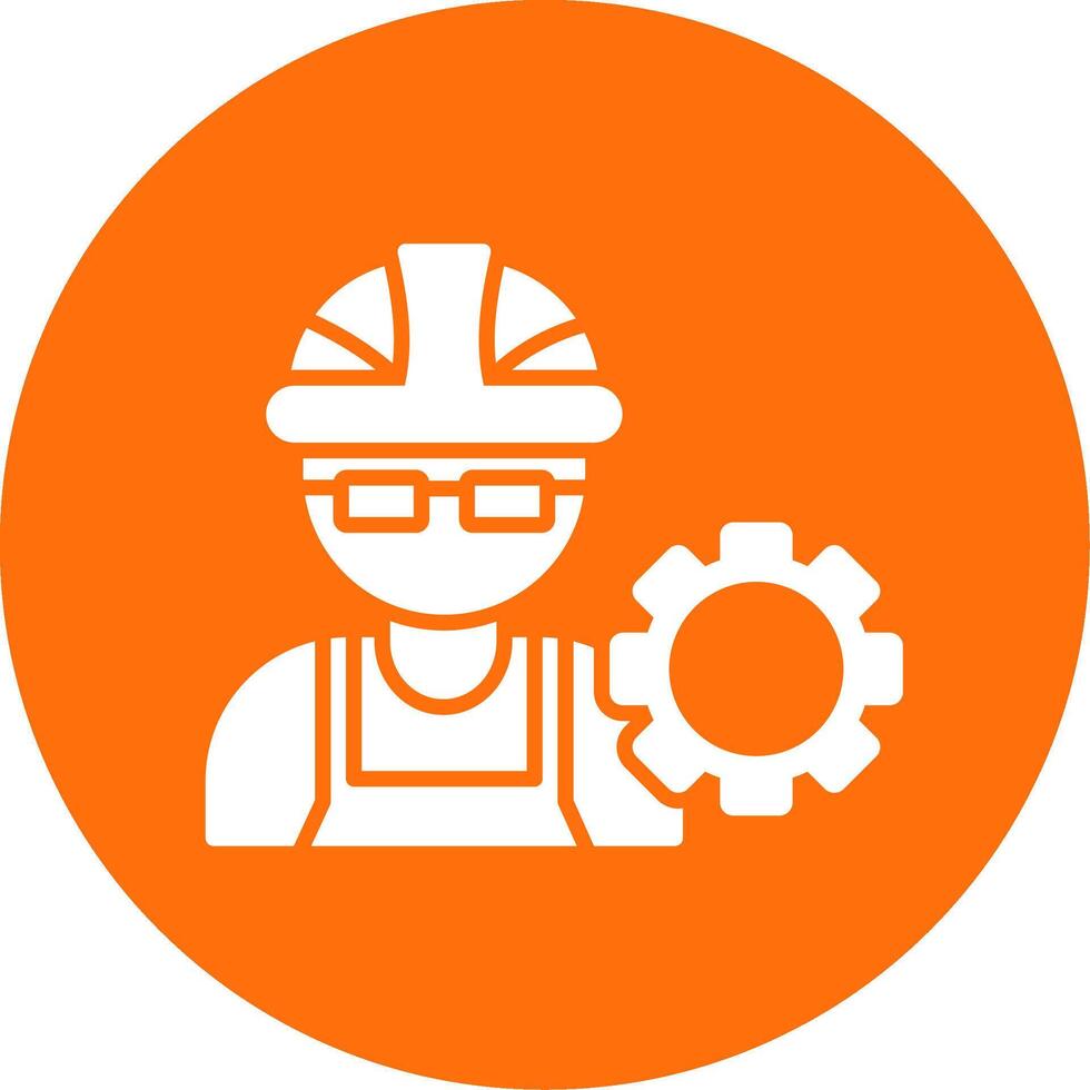 ingeniero multi color circulo icono vector