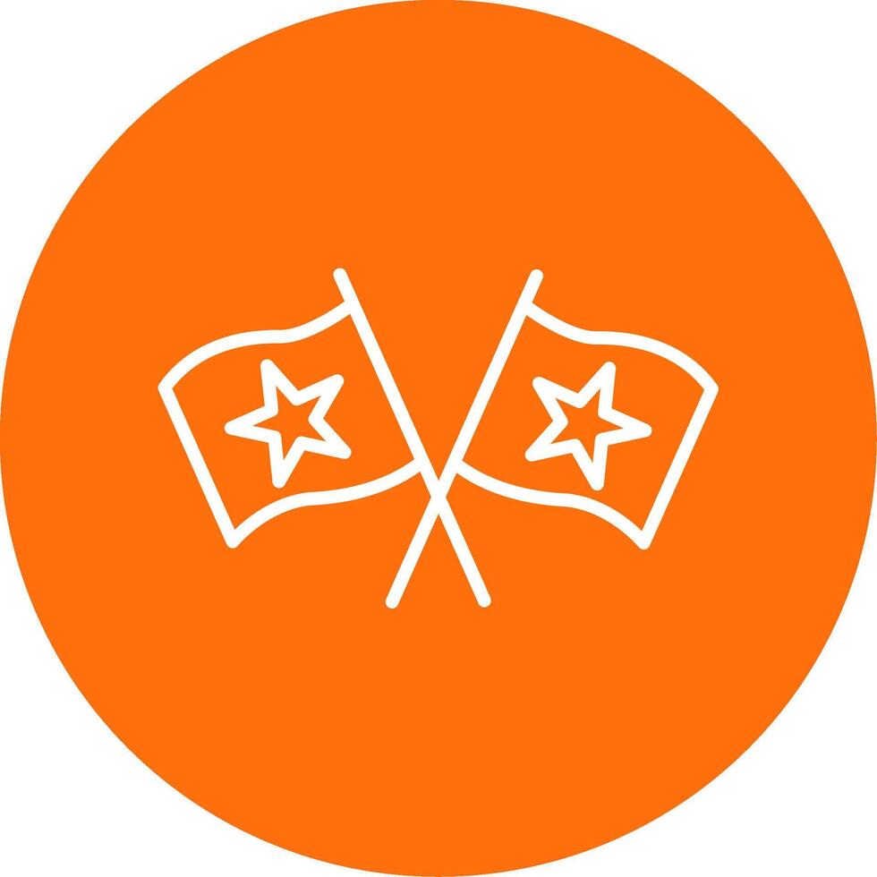 Flags Multi Color Circle Icon vector