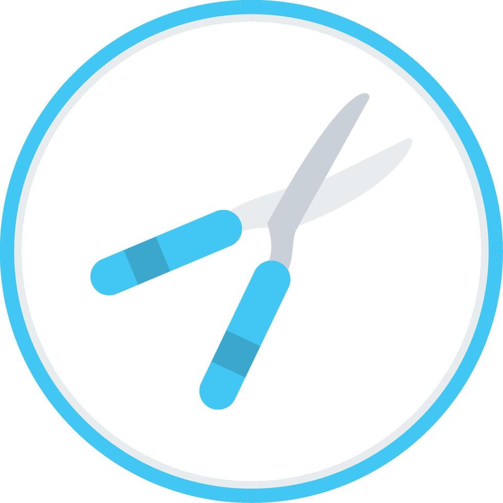 Sheers Flat Circle Icon vector