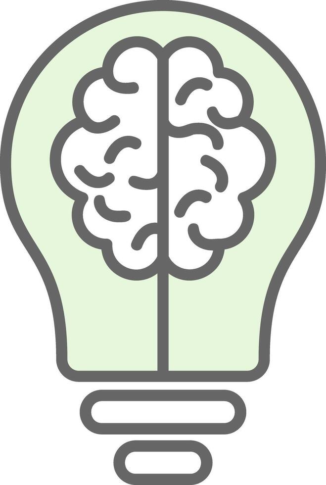 Brainstorm Fillay Icon Design vector